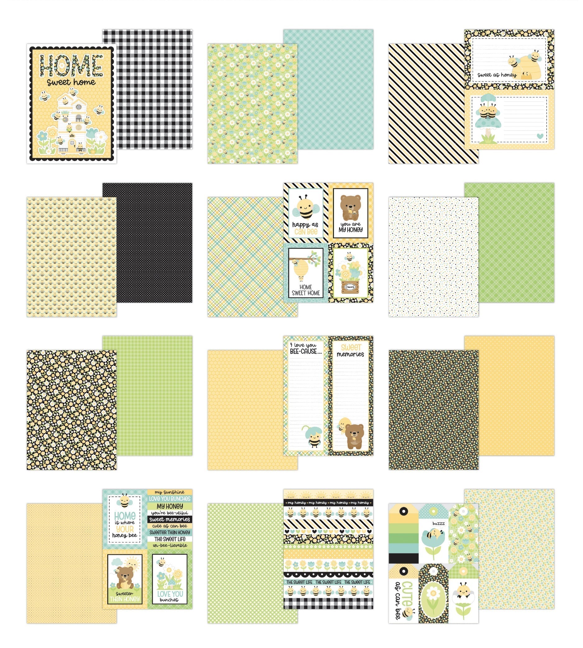 Doodlebug Design - Bee Happy Collection - bee happy 6x8 paper pad