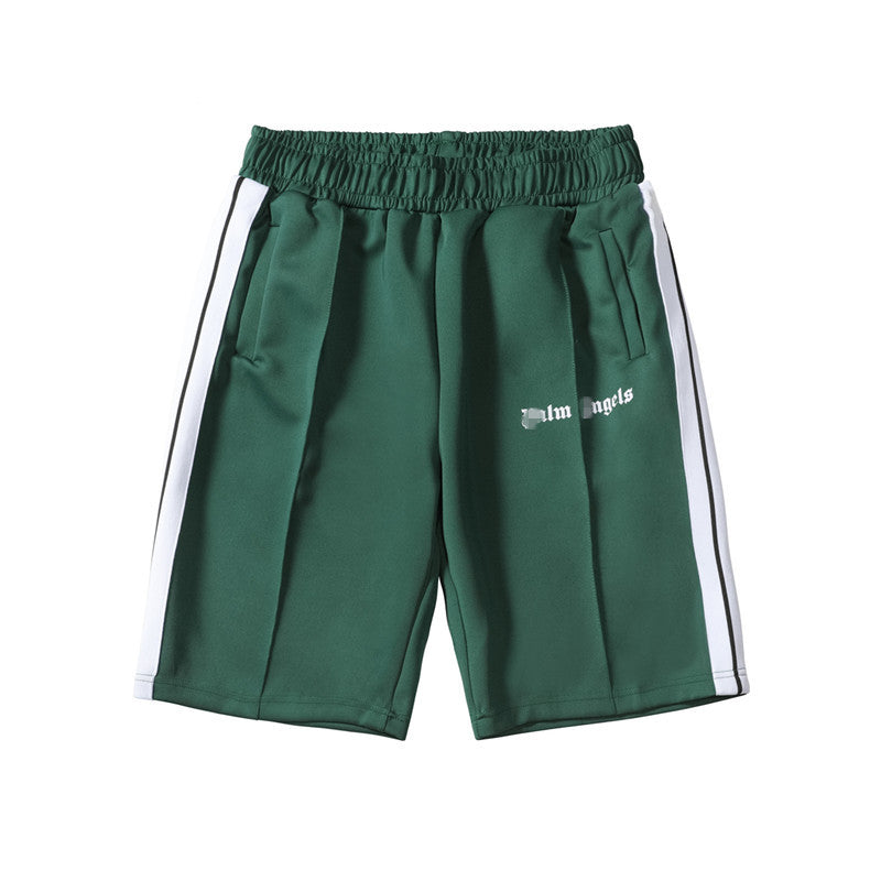 Palm Angle Shorts Palm Angels Casual Striped Shorts Elastic Men and Women Sports