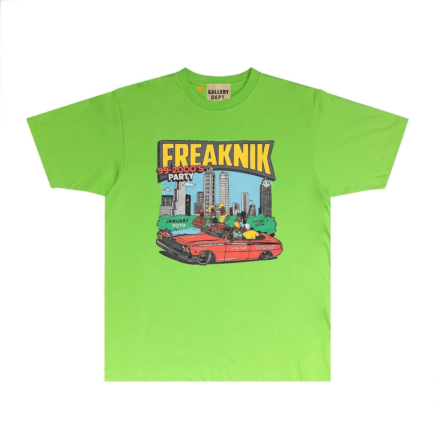Gallery Dept T Shirt Retro Printed Loose Short-Sleeved Shirt